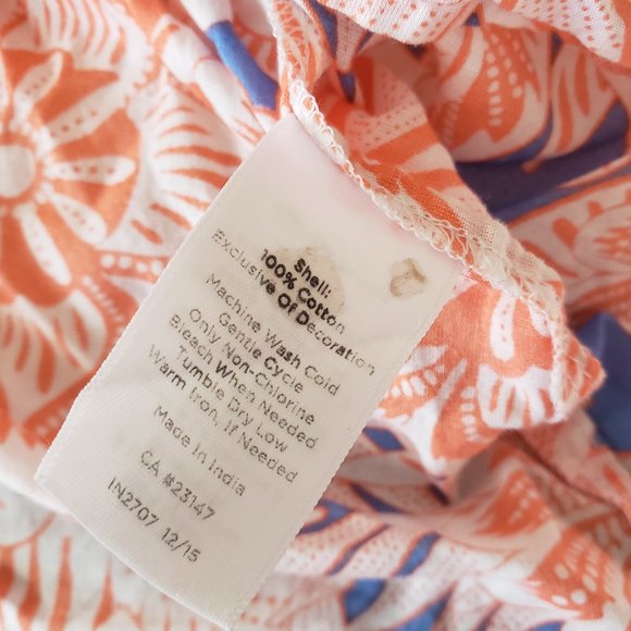 Talbots 100% Cotton Tropical Tunic - Fun and cool! Size M - Picture 5 of 7